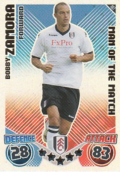 Bobby Zamora Fulham 2010/11 Topps Match Attax Man of the Match #407